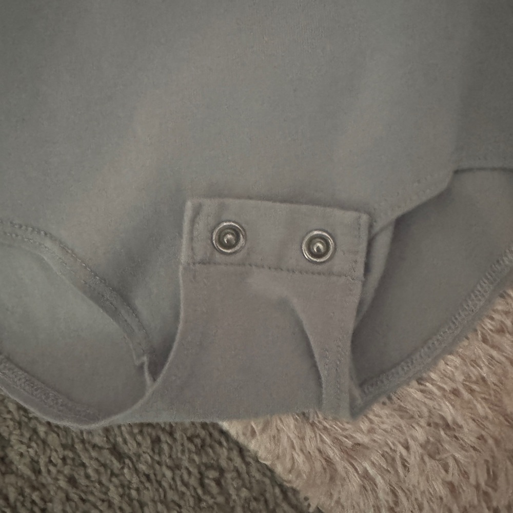 Zara Gray Long Sleeve Bodysuit Size 6